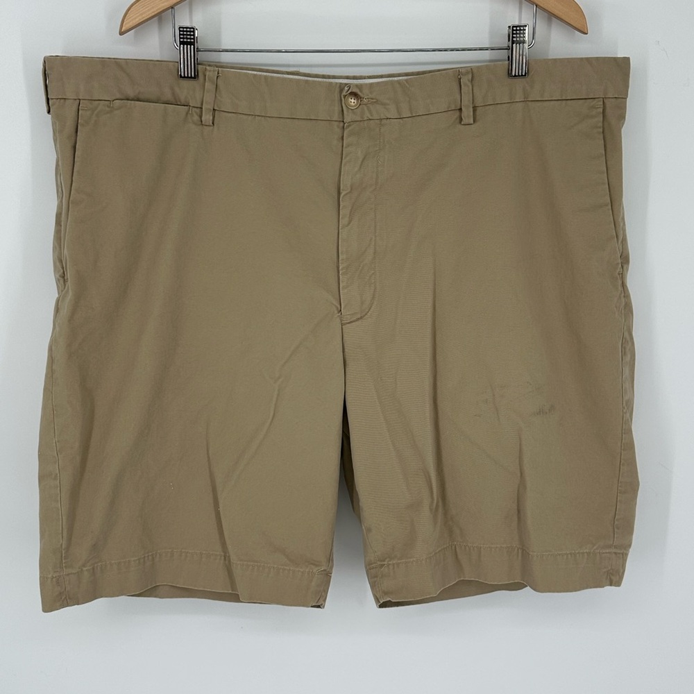 Polo Ralph Lauren Shorts Mens Sz 44B Khaki Stretch Classic Fit Flat Front Chino